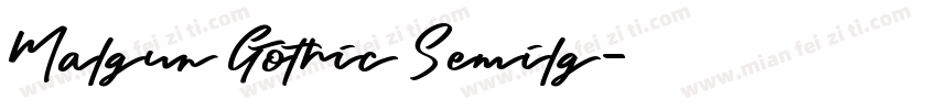 Malgun Gothic Semilg字体转换